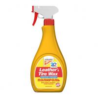 полироль супер блеск (кож.,рез.,пласт.) leather & tire wax super gloss, 500мл фото