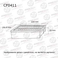 Салонный фильтр Avantech CF0411 Салонный фильтр Avantech CF0411